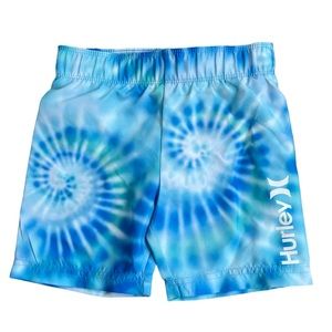 Hurley's Boy’s Blue Tie Dye Swim Trunk Shorts Sz.‎ 3T NWOT